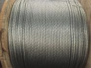 High Tensile Strength Galvanized Steel Wire Rope , 1*7 Steel Galvanized Wire