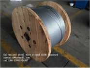 ASTM B498 Galvanized Guy Wire , 1*7 1*19 Galvanized Wire Rope With Strong Adhesion